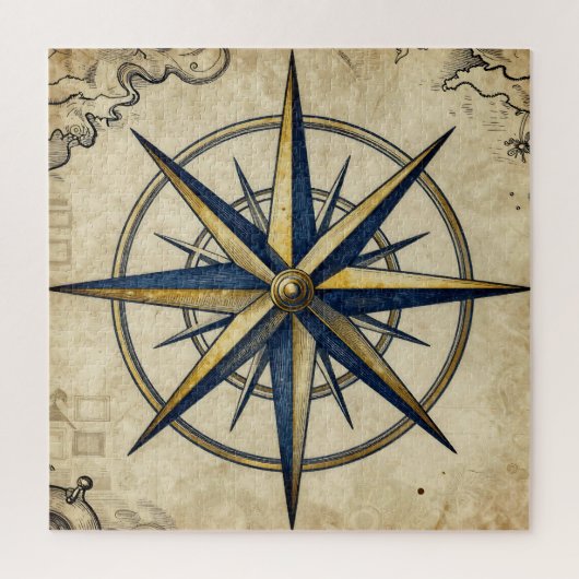 Vintage Nautical Kompasroos Legpuzzel (Verticaal)