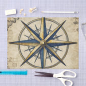 Vintage Nautical Kompasroos Tissuepapier (Craft)