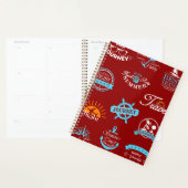 Vintage Nautical Reizen Badge Collectie Planner (Display)