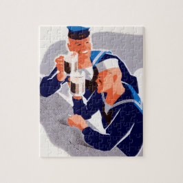 Vintage Nautical Sailors Art Legpuzzel