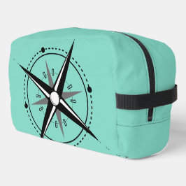 Vintage Nautilus Kompas Turquoise Toilettas Toilettasje