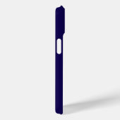 Vintage Navy Blauwe & Gouden Kerst iPhone 15 Hoes (Achterkant / Rechts)