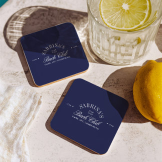 Vintage Navy Country Club Bachelorette Party Kartonnen Onderzetters