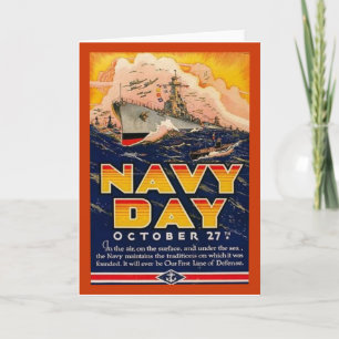 Vintage Navy Day Kaart