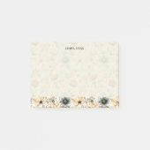 Vintage Navy Terracotta Wildebloem Persoonlijk Post-it® Notes (Voorkant)