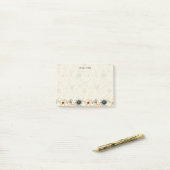 Vintage Navy Terracotta Wildebloem Persoonlijk Post-it® Notes (Op bureau)