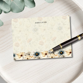 Vintage Navy Terracotta Wildebloem Persoonlijk Post-it® Notes