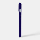 Vintage Navyblauw & Goud Kerst iPhone 15 Slim Case (Linkerkant)
