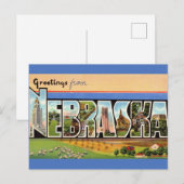 Vintage Nebraska Briefkaart (Voorkant / Achterkant)