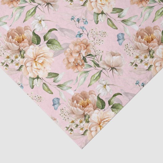 Vintage Nederlandse Stilleven Bloemkunst Hydrangea Tissuepapier (Detail)