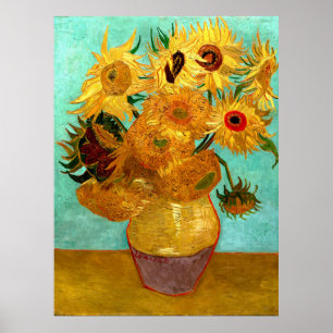 Vintage Nederlandse zonnebloemen door Vincent van Poster