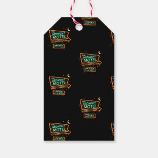 Vintage Neon Middernacht Motel Griezelen Halloween Cadeaulabel