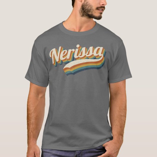 Vintage Nerissa Gepersonaliseerde naam Nerissa jon T-shirt (Voorkant)