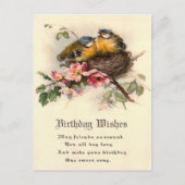 Vintage Nesting Chicks 1917 Verjaardag Briefkaart (Voorkant)