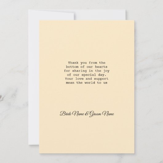 Vintage net getrouwd met Bliss Kaart (Achterkant)