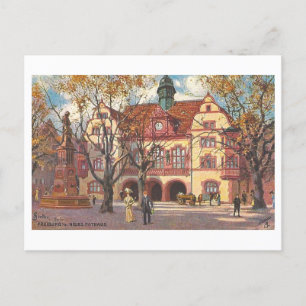 Vintage Neues Rathaus/Nieuw Stadhuis in Freiburg Briefkaart