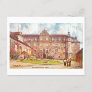 Vintage Neues Schloss (Nieuw Kasteel) in Baden-Bad Briefkaart
