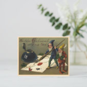 Vintage Neujahrskarte "Zwerge" Briefkaart (Staand voorkant)