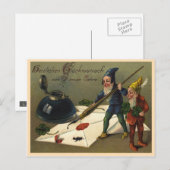 Vintage Neujahrskarte "Zwerge" Briefkaart (Voorkant / Achterkant)
