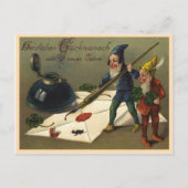 Vintage Neujahrskarte "Zwerge" Briefkaart (Voorkant)