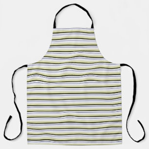 Vintage Neutrale Horizontale Strepen Unisex Grunge Schort