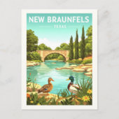 Vintage New Braunfels Texas Briefkaart (Voorkant)