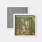 Vintage New Hampshire Magneet (Voorkant / Achterkant)