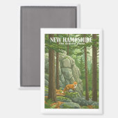 Vintage New Hampshire Magneet (Voorkant / Achterkant)