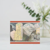 Vintage New Hampshire Map Briefkaart (Staand voorkant)