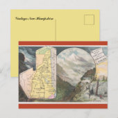 Vintage New Hampshire Map Briefkaart (Voorkant / Achterkant)