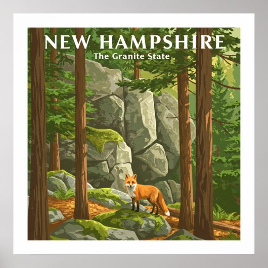 Vintage New Hampshire Poster (Voorkant)