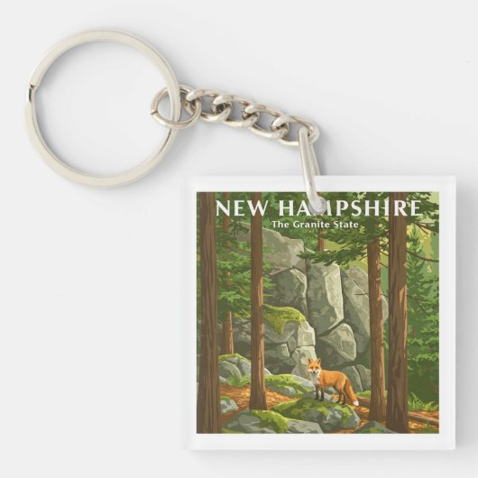 Vintage New Hampshire Sleutelhanger (Voorkant)