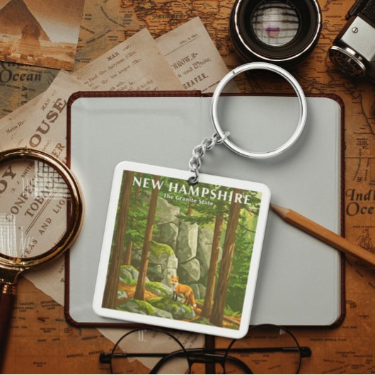 Vintage New Hampshire Sleutelhanger