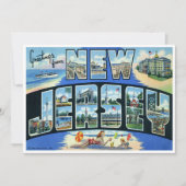 Vintage New Jersey Kaart (Voorkant)