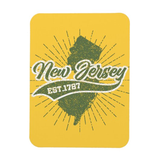 Vintage New Jersey Magneet (Verticaal)
