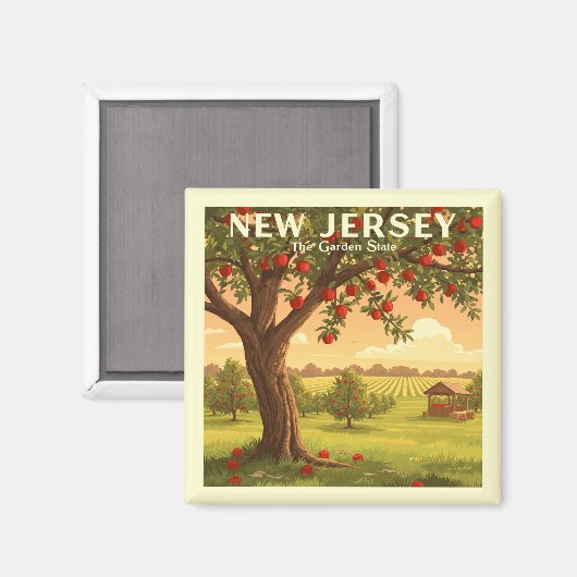 Vintage New Jersey Magneet (Voorkant / Achterkant)