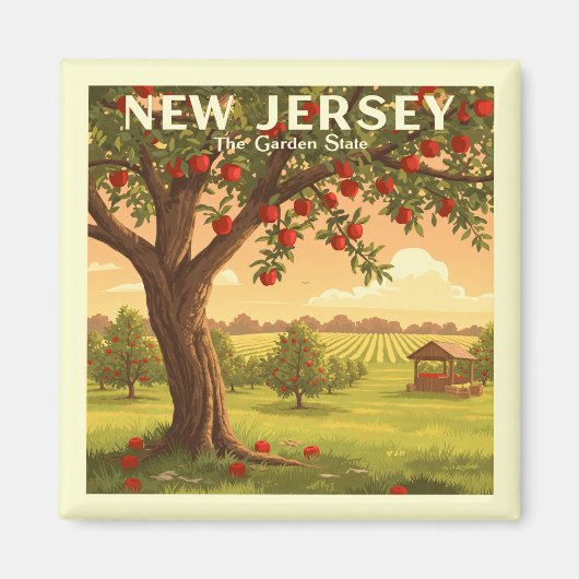 Vintage New Jersey Magneet (Voorkant)