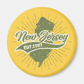 Vintage New Jersey Magneet (Voorkant)