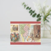 Vintage New Jersey Map Briefkaart (Staand voorkant)