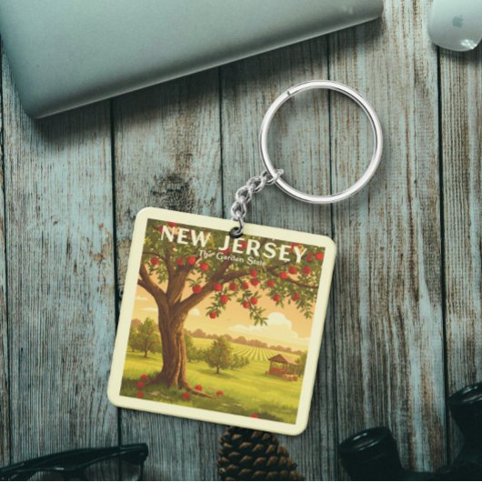 Vintage New Jersey Sleutelhanger