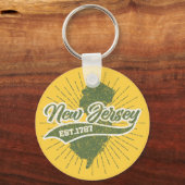 Vintage New Jersey Sleutelhanger (Voorkant)