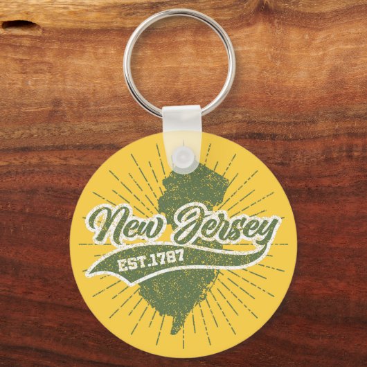 Vintage New Jersey Sleutelhanger (Voorkant)
