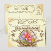 Vintage New Jersey State Flower Briefkaart (Voorkant / Achterkant)