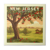Vintage New Jersey Tegeltje (Voorkant)