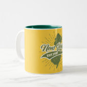 Vintage New Jersey Tweekleurige Koffiemok (Voorkant links)