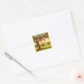 Vintage New Jersey Vierkante Sticker (Envelop)
