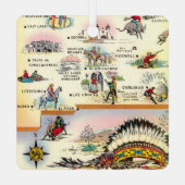 Vintage New Mexico Kaart Ornament (Achterkant)