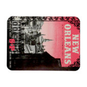 Vintage New Orleans Flexible Photo Magnet Magneet (Horizontaal)