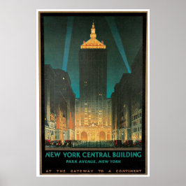 vintage "New York Central Building" Poster