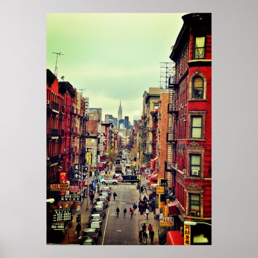 Vintage New York Chinatown Poster (Voorkant)